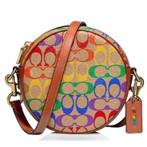NWOT, Coach Circle Canteen crossbody purse, Coach pride collection 2020, rainbow